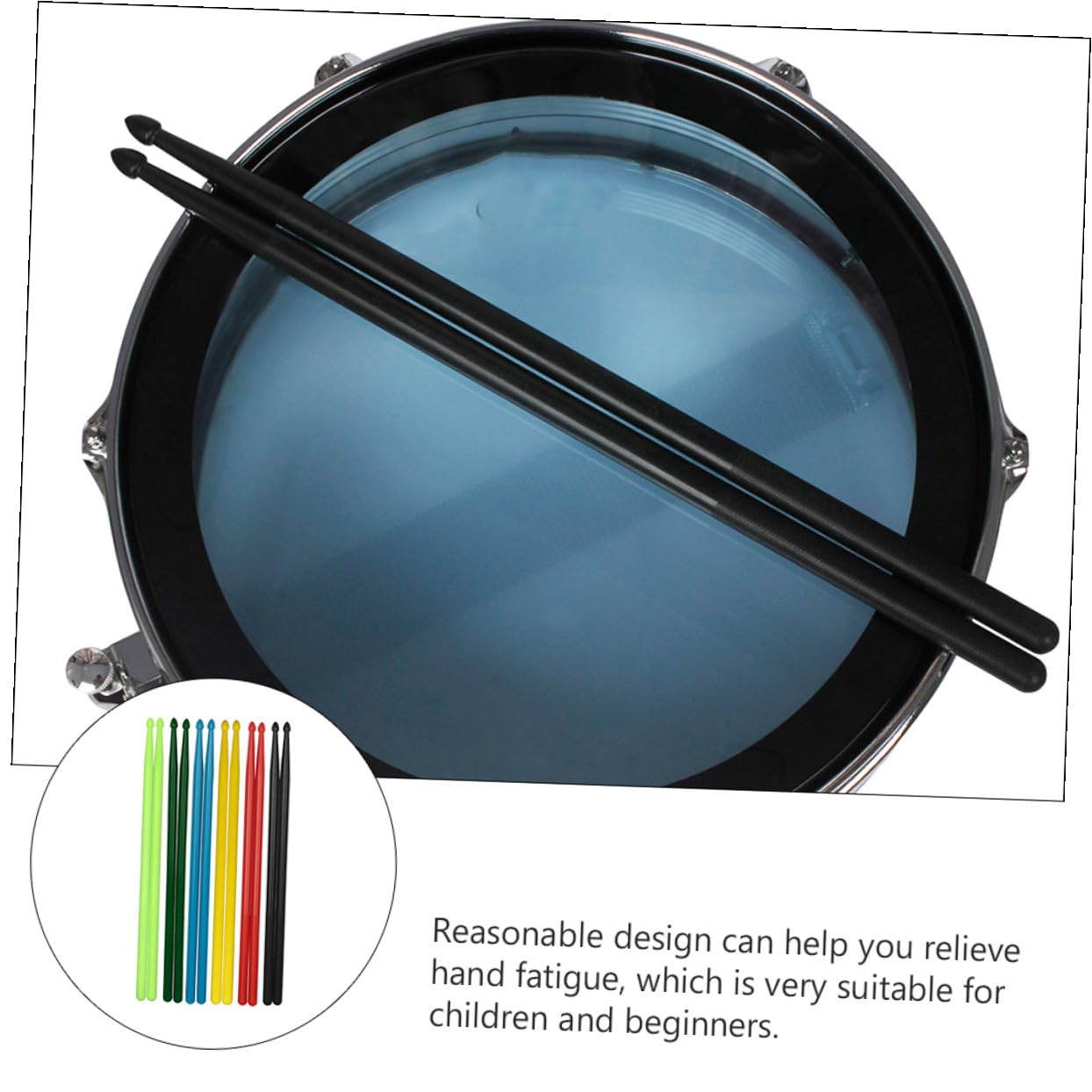 5a Nylon Drumsticks für Schlagzeug, 5 Paare, Professionelle Stöcke | Tägliches Üben und Bandauftritte, für Kinder und Anfänger, Angenehm zu Halten Zufällige Farbe