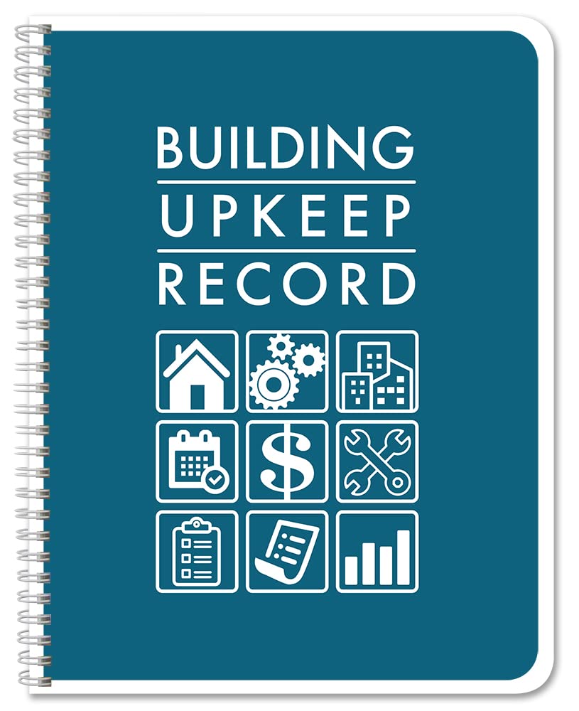 BookFactory Building Maintenance Log Book Upkeep Record Book - 100 Pages, 8.5'' x 11'', Wire-O (Made in USA)