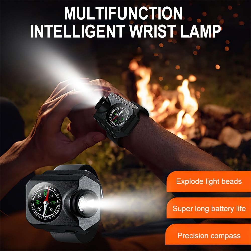 Lanterne De Camping LED OBEST – Rechargeable, 4 Modes D’éclairage + SOS, Aimant N52 Et Crochet Inox 304, Banque D’alimentation