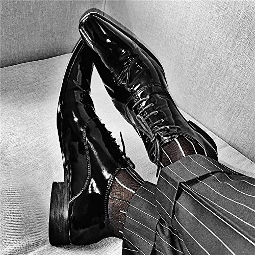 Goobester Men's Formal Business Streetwear Dress Black Male Suit Stripe Tube Socks3