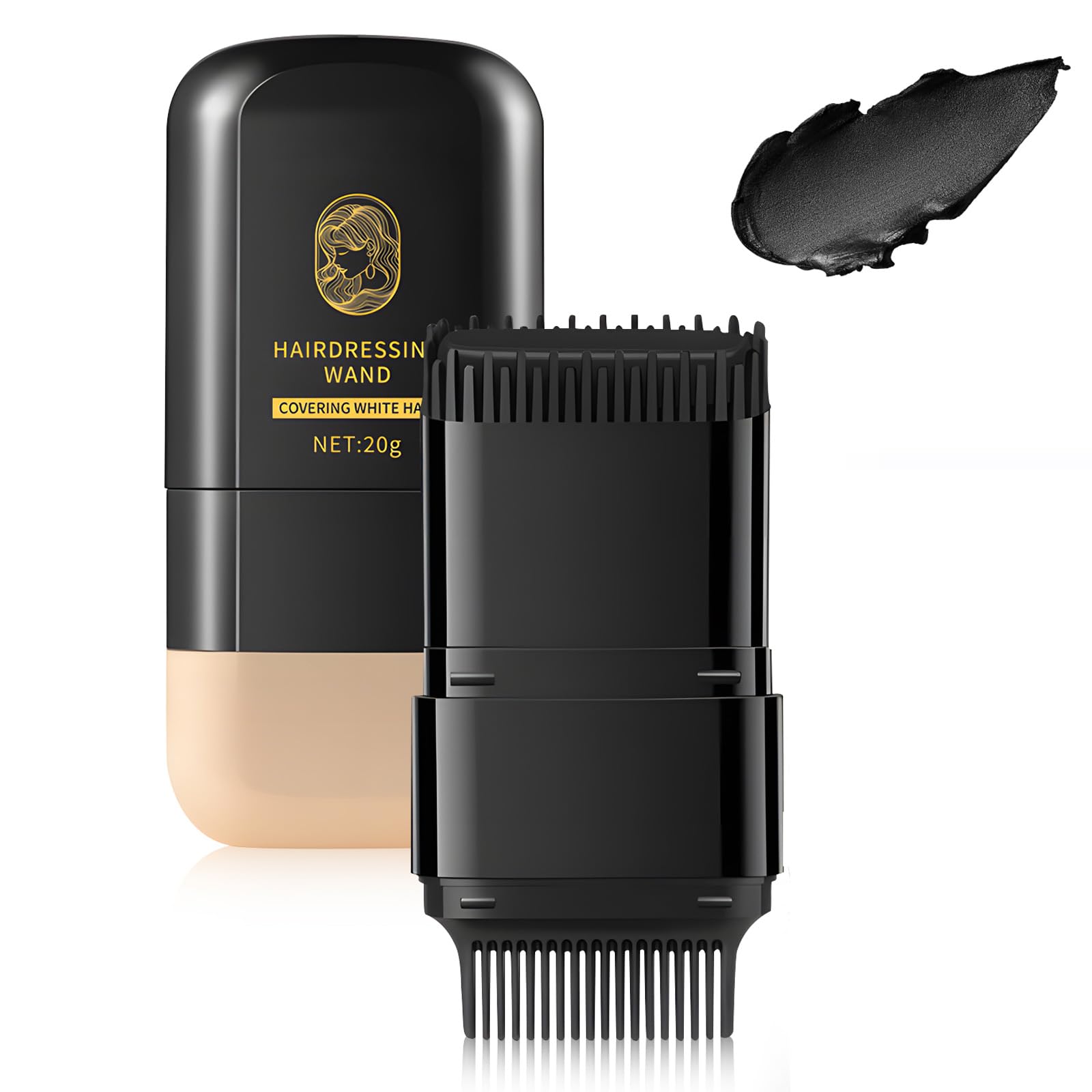 2-in-1 Hair Color Stick & Comb, Waterproof and Sweat-Proof Hair Dye Comb, Instant Convenient Root Touch Up for Gray Hair, Touch up Comb for Women &