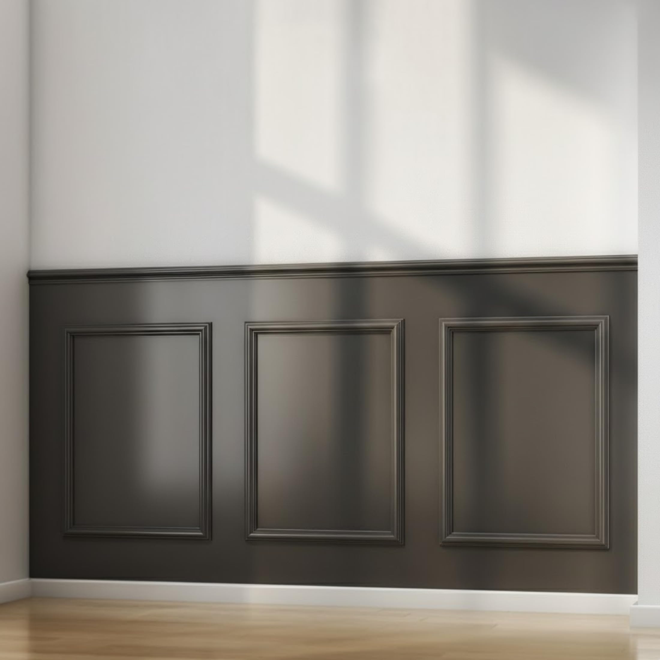 Cheshire Moulding Dado Wall Panel Kit, Pre Cut & Mitered Decorative Slats, Minimalist Decorative Capping & Horizontal Slats, Easy to Install for Living Room, Bedroom or Hallway, Pine Wood