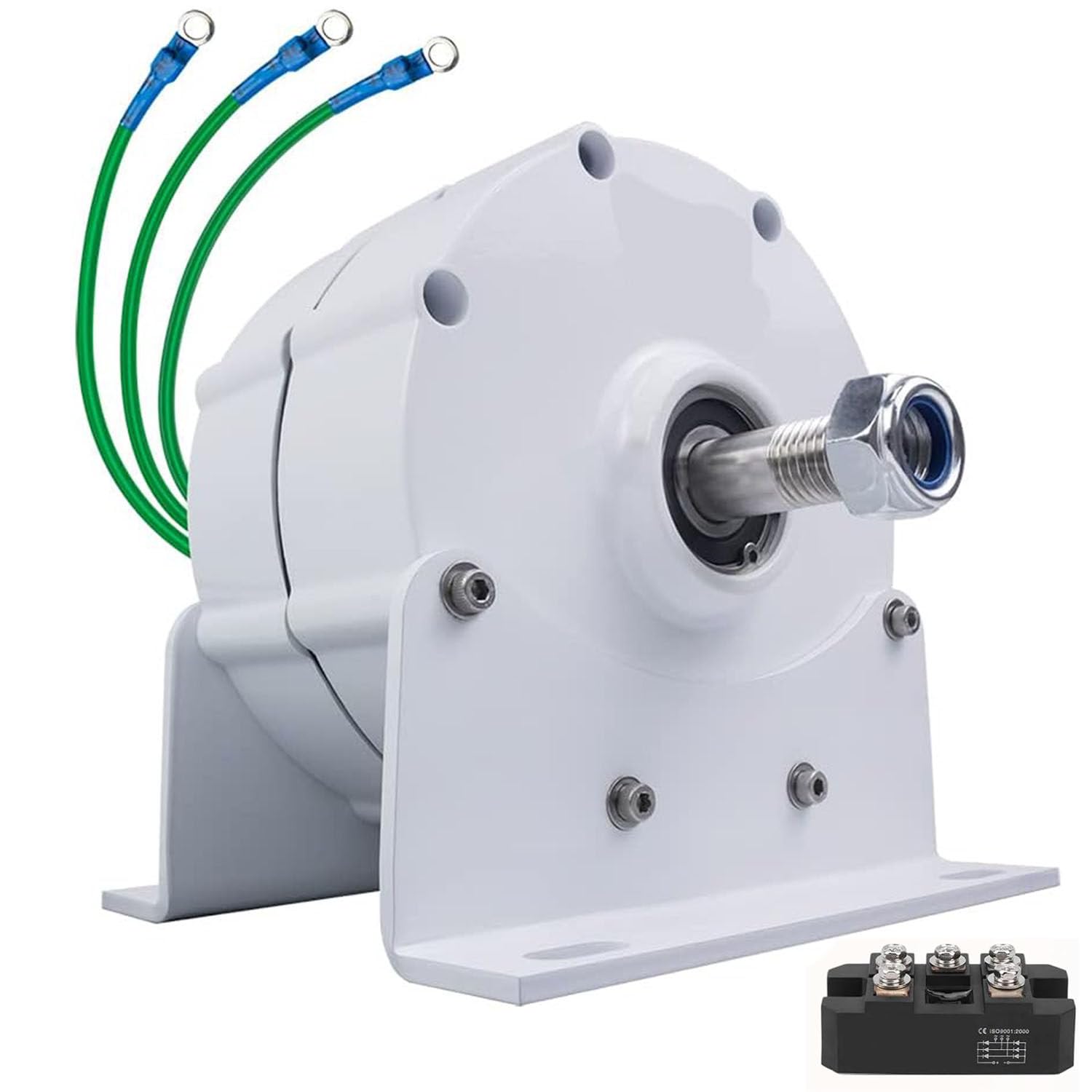 Generador De Imanes Permanentes, 5000W 6000 W 8000 W 9000W 10000W 12000W Generador De Imanes Permanentes TrifáSico Sin Engranajes 24V 48V 96V Ca Alternador Generador De Turbina EóLica,10000W-12V