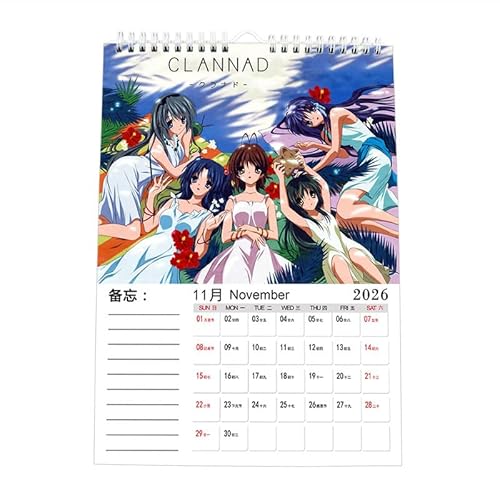 CLANNAD �N���i�h 2026 �N�� �Ǌ|�� ��� 2 �^�C�v �J�����_�[ ���ԃC���X�g�t�� �X�P�W���[���L�ڑΉ� �A�j���O�b�Y �I�t�B�X �����������p �V�N �N���X�}�X�v���[���g���� ���蕨�ɓK�� 13�y�[�W