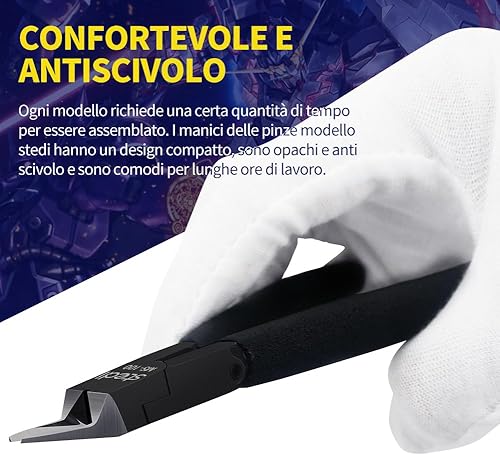 Miniatura 4 de stedi Pinza para modelo de 4,7 pulgadas, con hoja delgada y afilada y estuche para hojas, herramientas de modelaje de plástico, cortador de rebabas