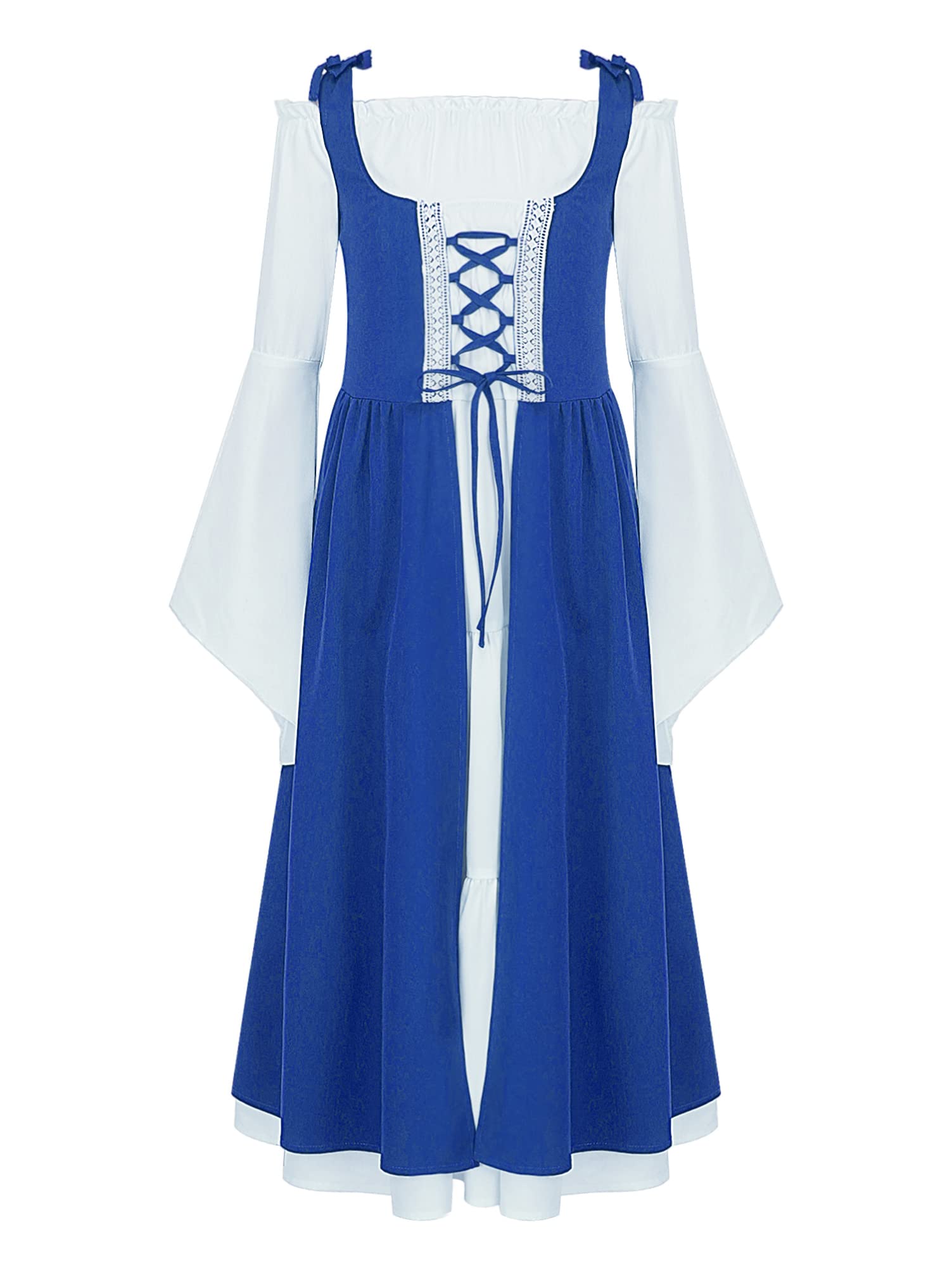 Alvivi Middeleeuwse jurk meisjes middeleeuwse jurk vintage bandage renaissance jurk maxi-jurk cosplay carnaval fasching partyjurk, paars (B-Lila), 170-176 Alvivi Middeleeuwse jurk meisjes middeleeuwse jurk vintage bandage renaissance jurk maxi-jurk cosplay carnaval fasching partyjurk, paars (B-Lila), 170-176