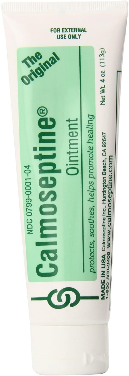 Calmoseptine Diaper Rash Ointment Tube, 4 oz (Pack of 2)