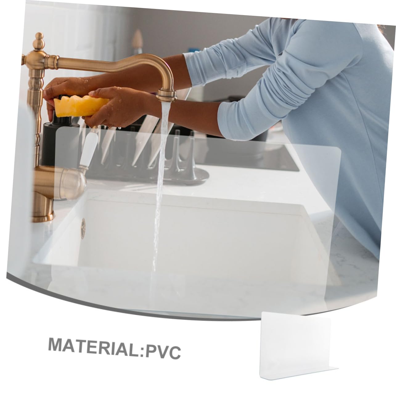 Cabilock 3Pcs Bathtub Corner Splash Guard Splash Stopper for Washbasin Sink and Tub Water Barrier for Bathroom Kitchen