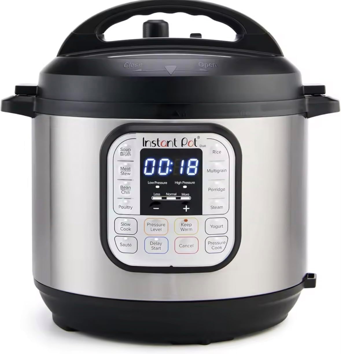 Instant Pot Duo 7-in-1 Electric Pressure Cooker, 6 Quart, Stainless Steel, 13 One-Touch Programs, Slow Cooker, Rice Steamer