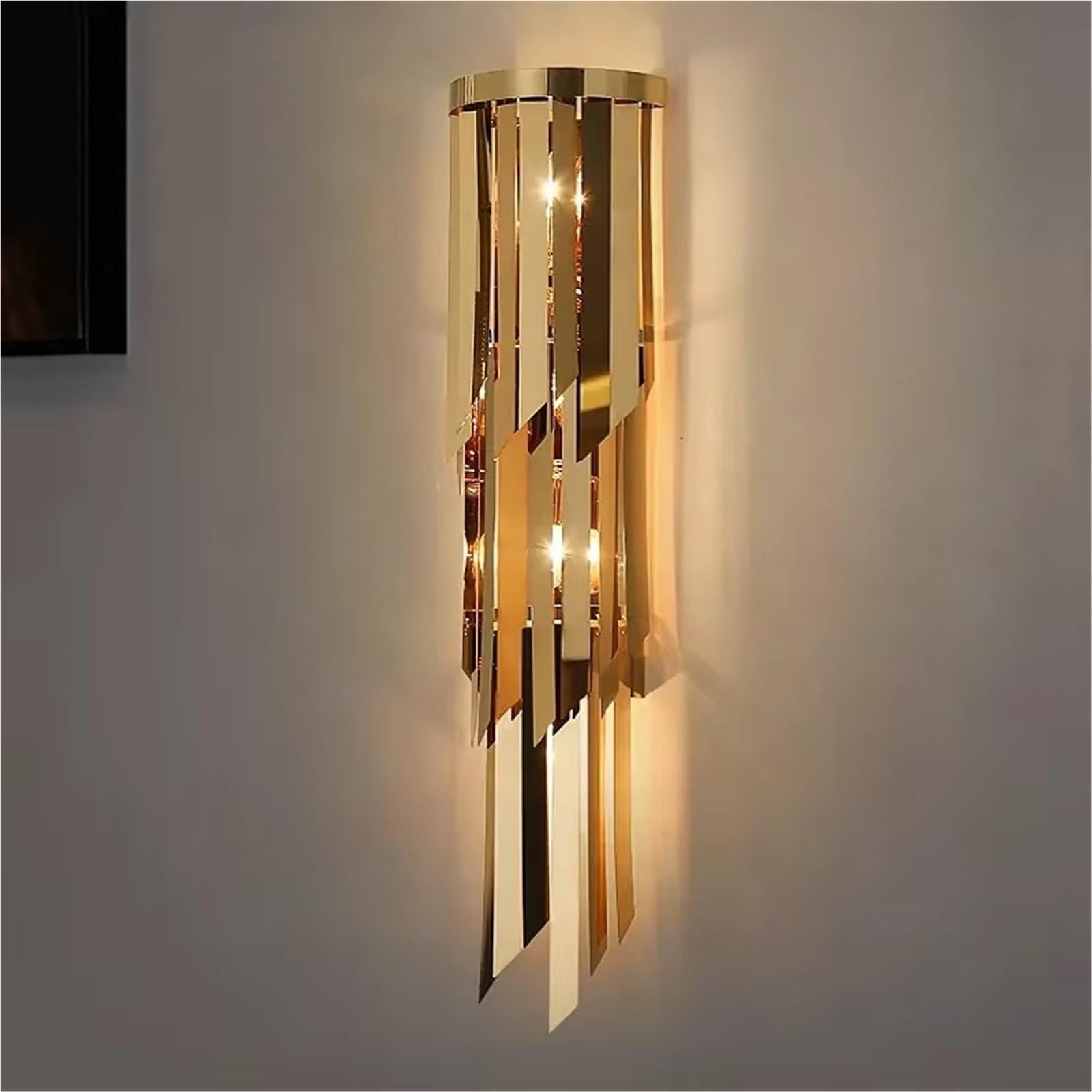 MESOVFCA Modern Stainless Steel Living Room Dining Room LED Wall Lamps Nordic Design Hotel Staircase Hallway Decor Fixtures,Contemporary