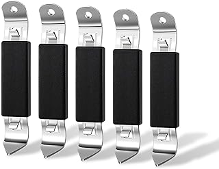 5 Pack Magnetic Bottle Openers Stainless Steel Flat Bottle Opener, Solid and Durable Beer Openers Small Bottle Opener Can Tapper with Magnet for Camping and Traveling