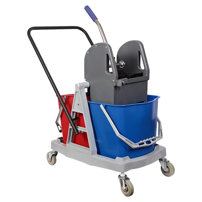 Buy MoonLight Double Mop Bucket with Trolley and Wringer (34L