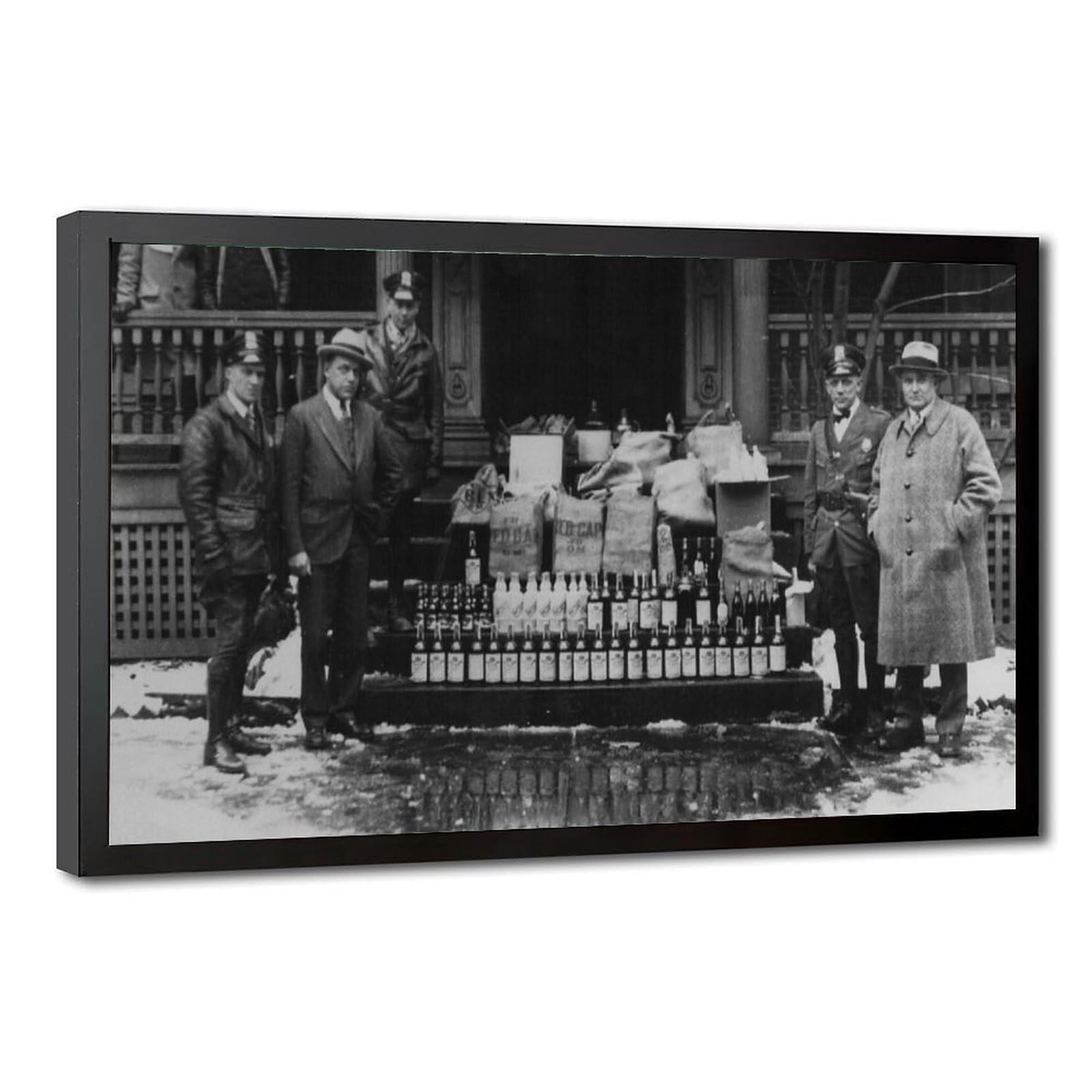 Poster 18e amendement Cops Raid en tableau vintage pour décoration murale rétro - 8