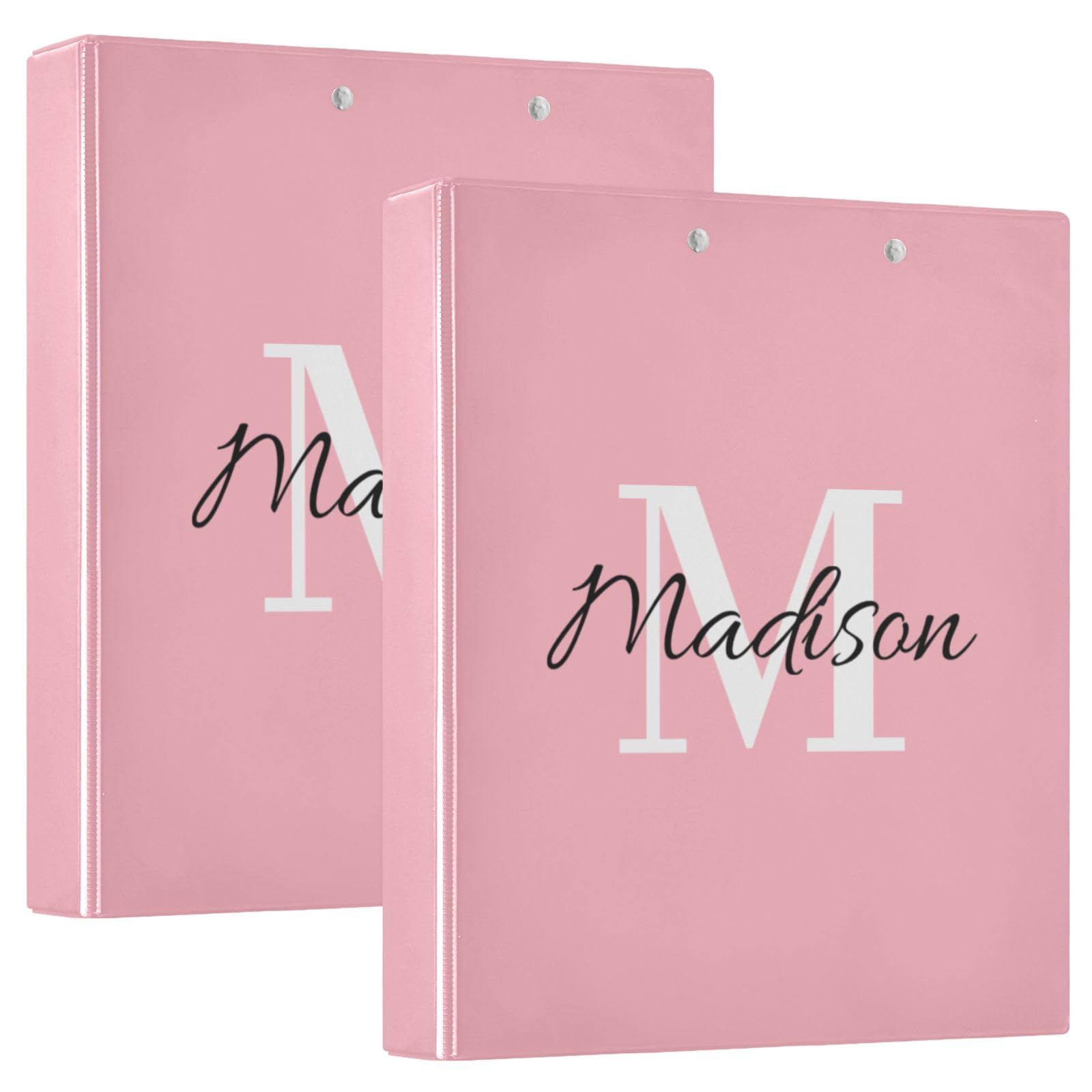 Raccoglitore personalizzato a 3 anelli da 3,8 cm con nome, raccoglitore decorativo carino per quaderni, contiene 200 fogli, per lavoro, scuola, ufficio, regalo personalizzato