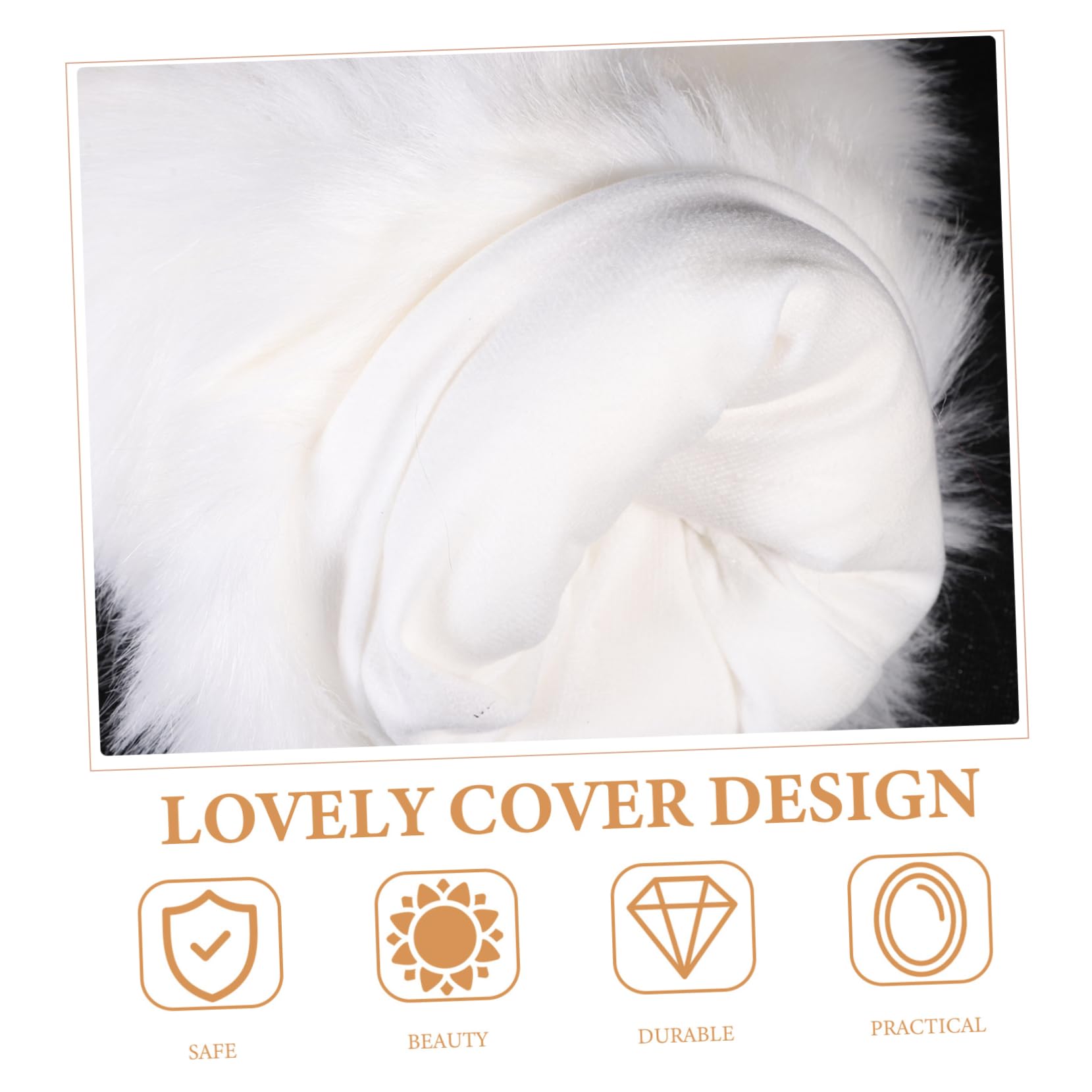 ifundom Calentador de Manos para Mujer de Piel Sintética, Blanco, Agradable y Cómodo, como Cojín, Adecuado para Invierno y Bodas