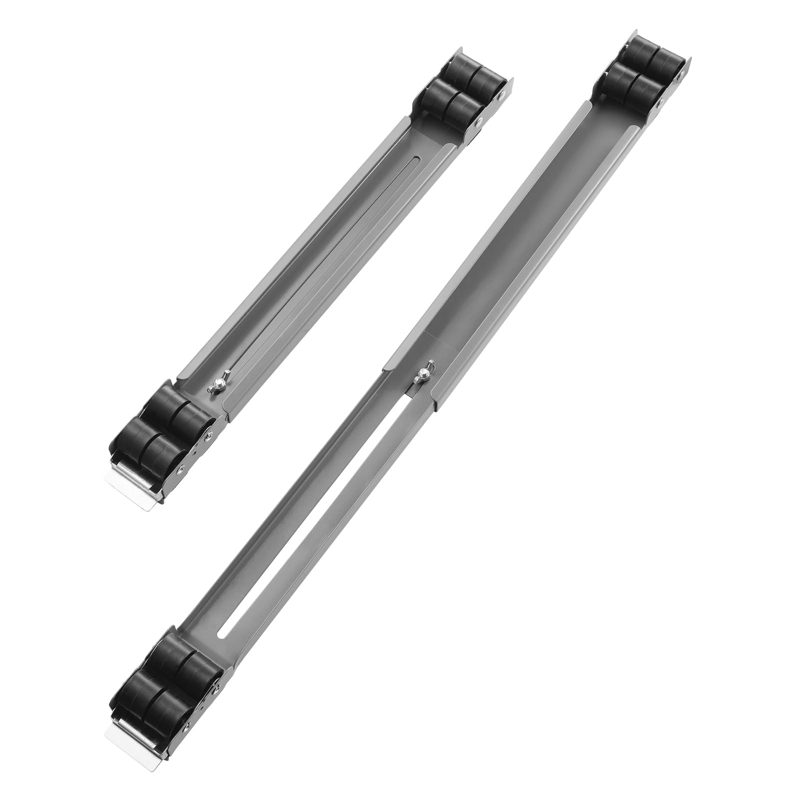 VEVOR Plataforma Rodante para Muebles de 700 x 50 x 40 mm con Base Ajustable, Capacidad de Carga de 149,7 kg, Rodillos Extensibles para Electrodomésticos, Lavadora, Frigorífico y Secadora, Gris