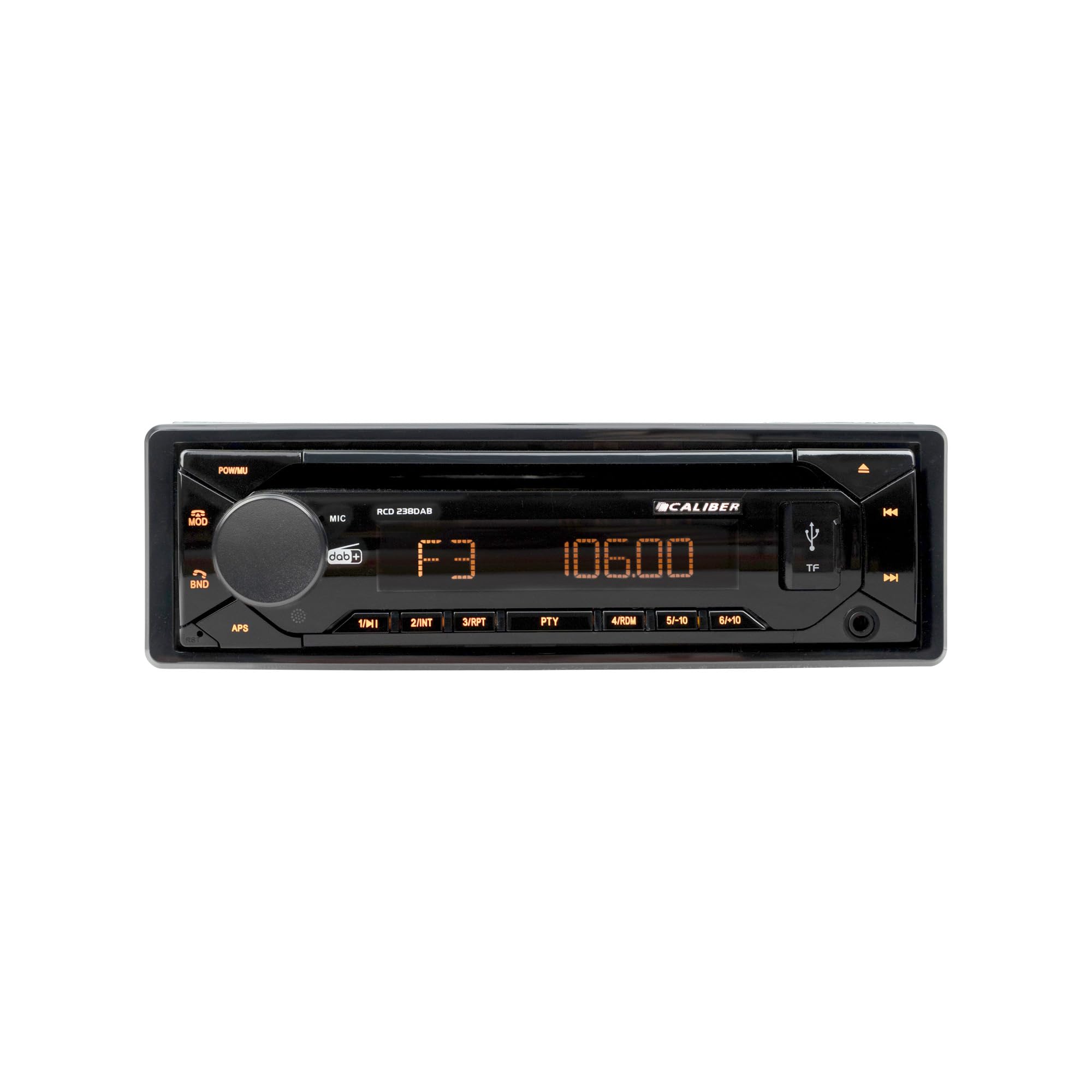 Caliber Autoradio - Auto Radio mit Bluetooth - Aux In - CD - DAB - DAB Plus - FM - SD - USB - Einstellbare Tastenbeleuchtung - Mit Freisprechfunktion - 4X 75 Watt - Schwarz - 1 Din