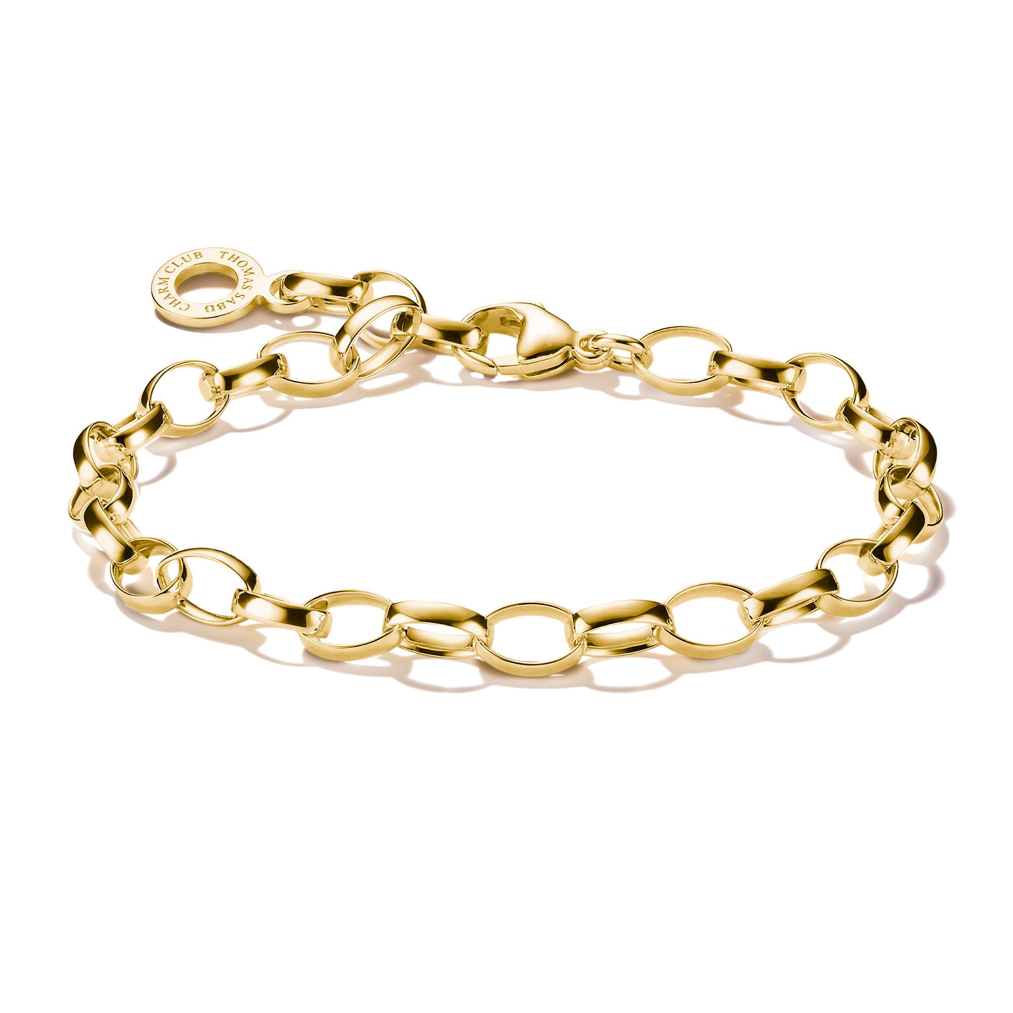 Thomas Sabo Charm bracelet classic gold 18k Yellow Gold Plating, 925 Sterling Silver
