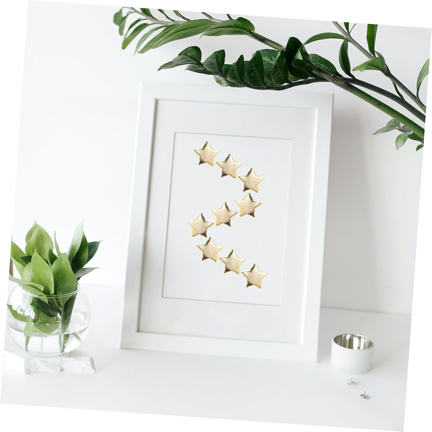Beatifufu 200pcs Gold Star Brads Metal Paper Fasteners for Scrapbooking DIY Crafts Cardmaking Decorative Embellishments with Two-Prong Design