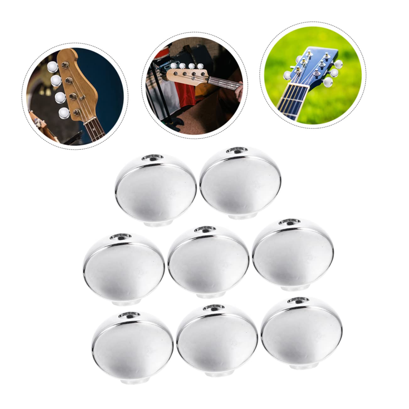 VICASKY 40piezas Botones De Repuesto Para Clavijas De Guitarra Acústica De Tornillos y Arandelas Diseño Ergonómico Para Afinación Precisa y Estilo Elegante