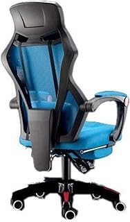 GuanXian Calidad de Lujo en Vivo Silla Gamer Esports Ordenador Transpirable Cojín Encajes Silla Puede Lie ergonomía Muebles de Oficina Rodillo en la Parte Inferior (Color : Black and Blue)