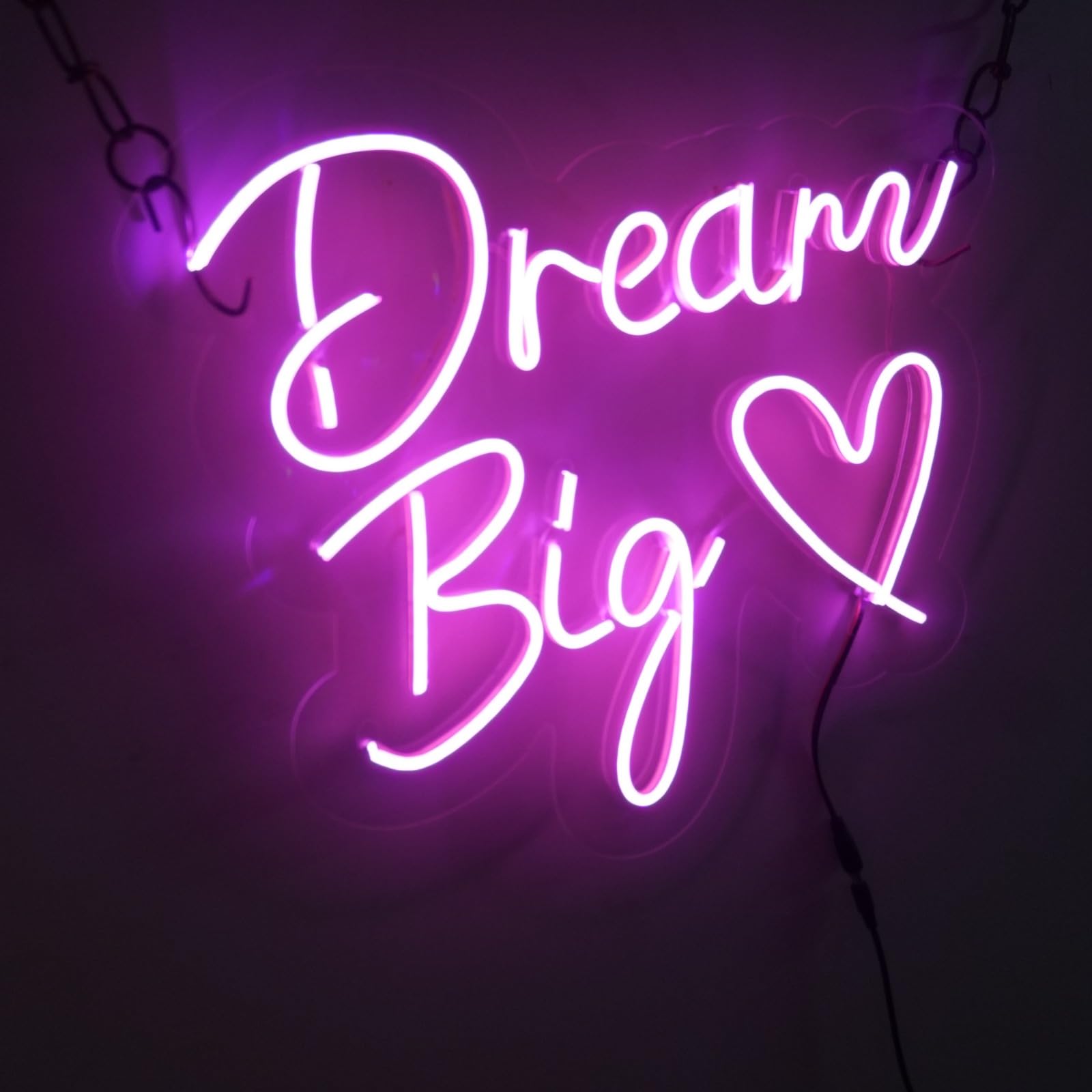 SG PRINT Dream Big Heart Neon Sign, Custom LED Party Neon Light Nursery Home Wall Art Decor Kid's Room Salon Decoration Personalized Birthday Gift-image-44
