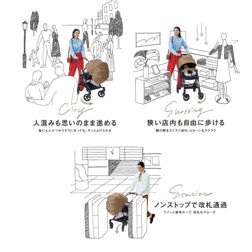 Amazon.co.jp: ピジョン ランフィ Runfee RB3 両対面式A型ベビーカー 