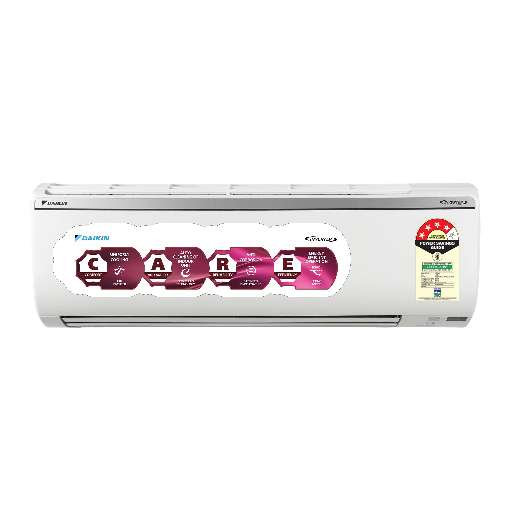 Daikin 1.5 Ton 4 Star Inverter Split AC (Copper | PM2.5 Filter| Dew Clean | Hepta Sense | Triple Display | Stabilizer Inside | FTKP50XV) White-image-33