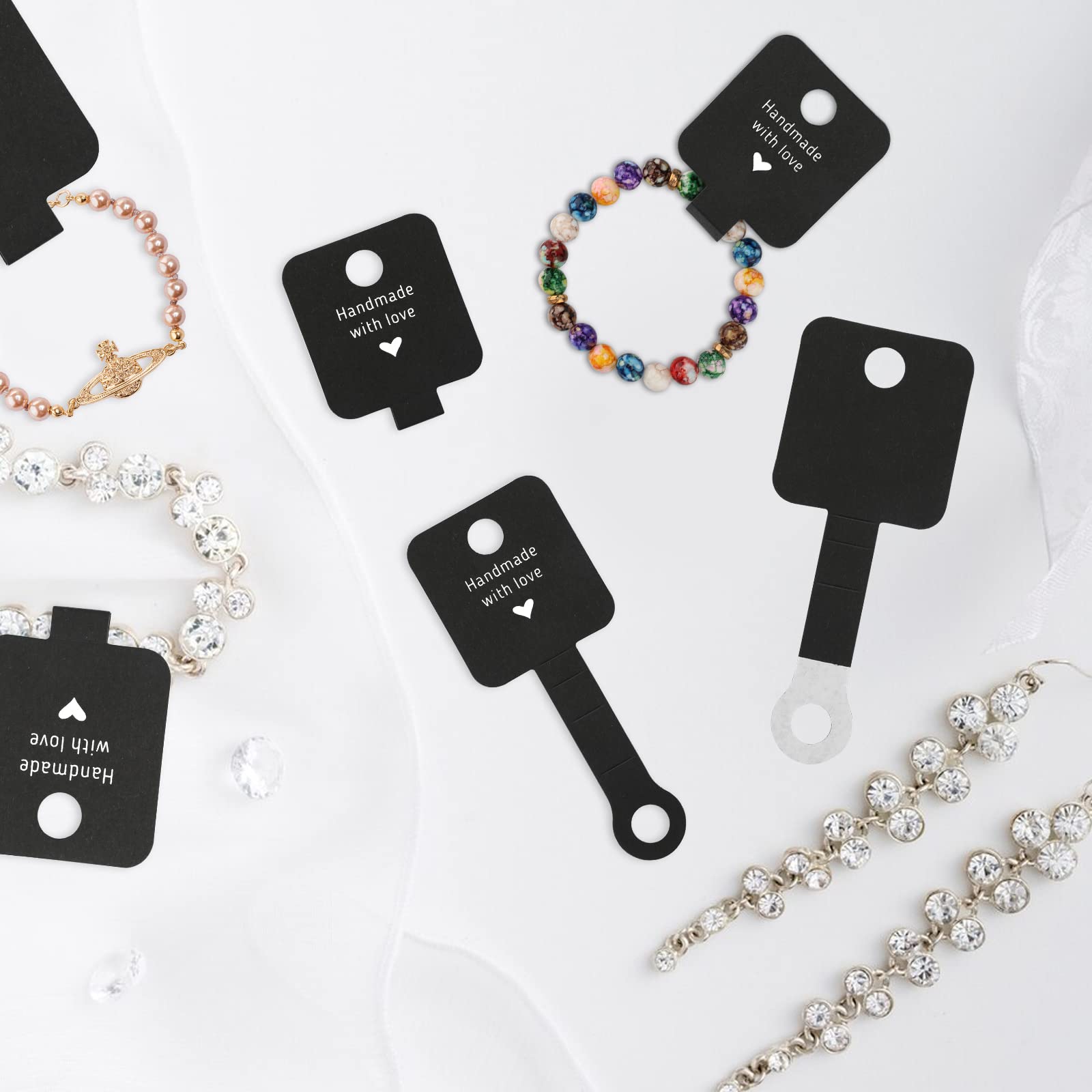 Lot De 100 Cartes De Présentation Vierges Pour Bijoux – 6 X 8,8 Cm, Blanc, Idéales Pour Bagues, Boucles D'Oreilles, Bracelets Et Colliers