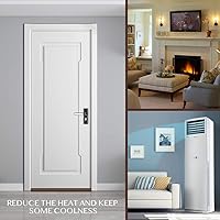 Vista 7 de Tope doble para puerta impermeable, tamaño ajustable de 30" a 36", protector de corrientes de aire, bloqueador de ruido y brisas para ventanas