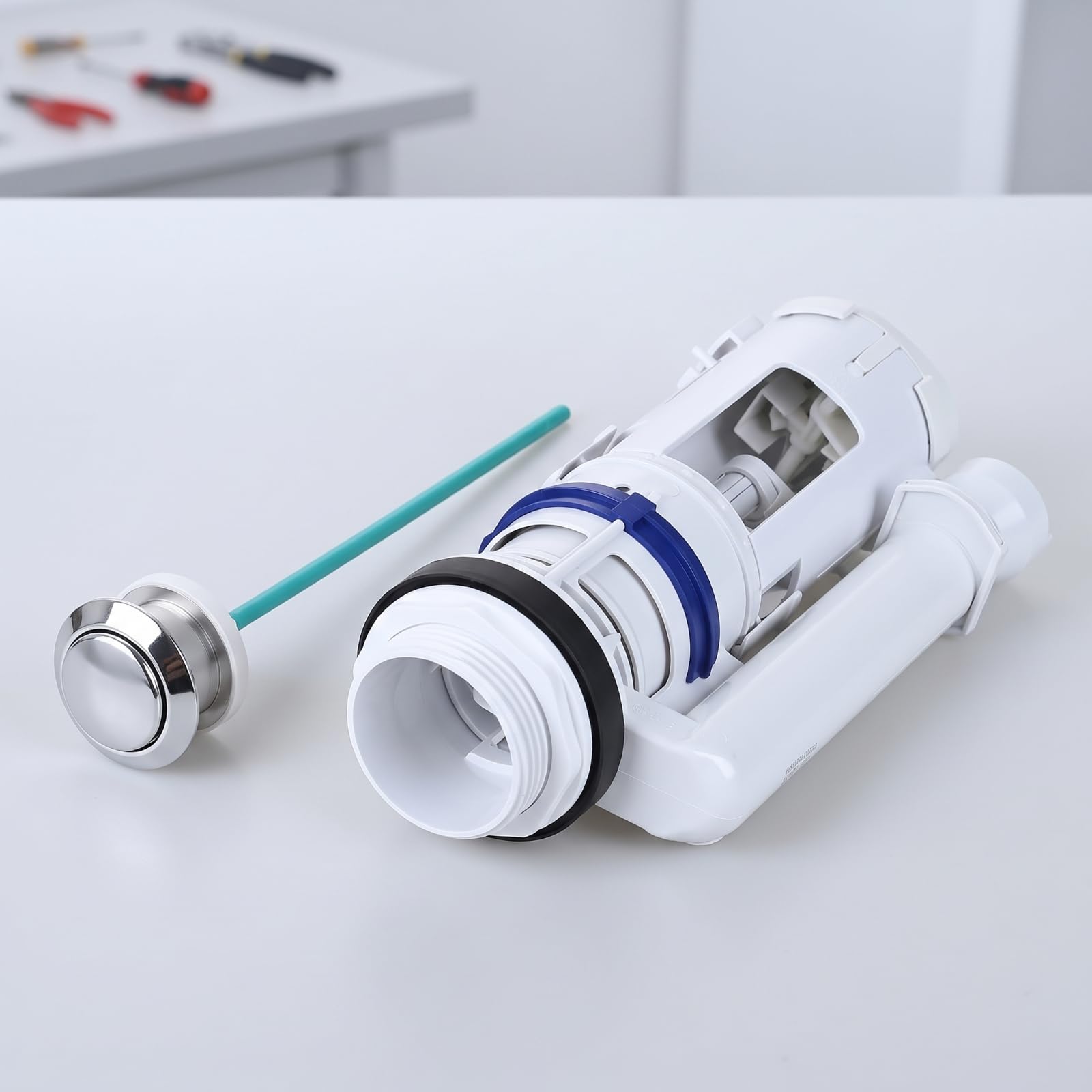 Mécanisme de Chasse d'Eau pour Valve de Chasse Ensemble Réservoir Corps Cylindrique Typ220 Joints d'Étanchéité et Sortie Filetée et Silicone Adapté