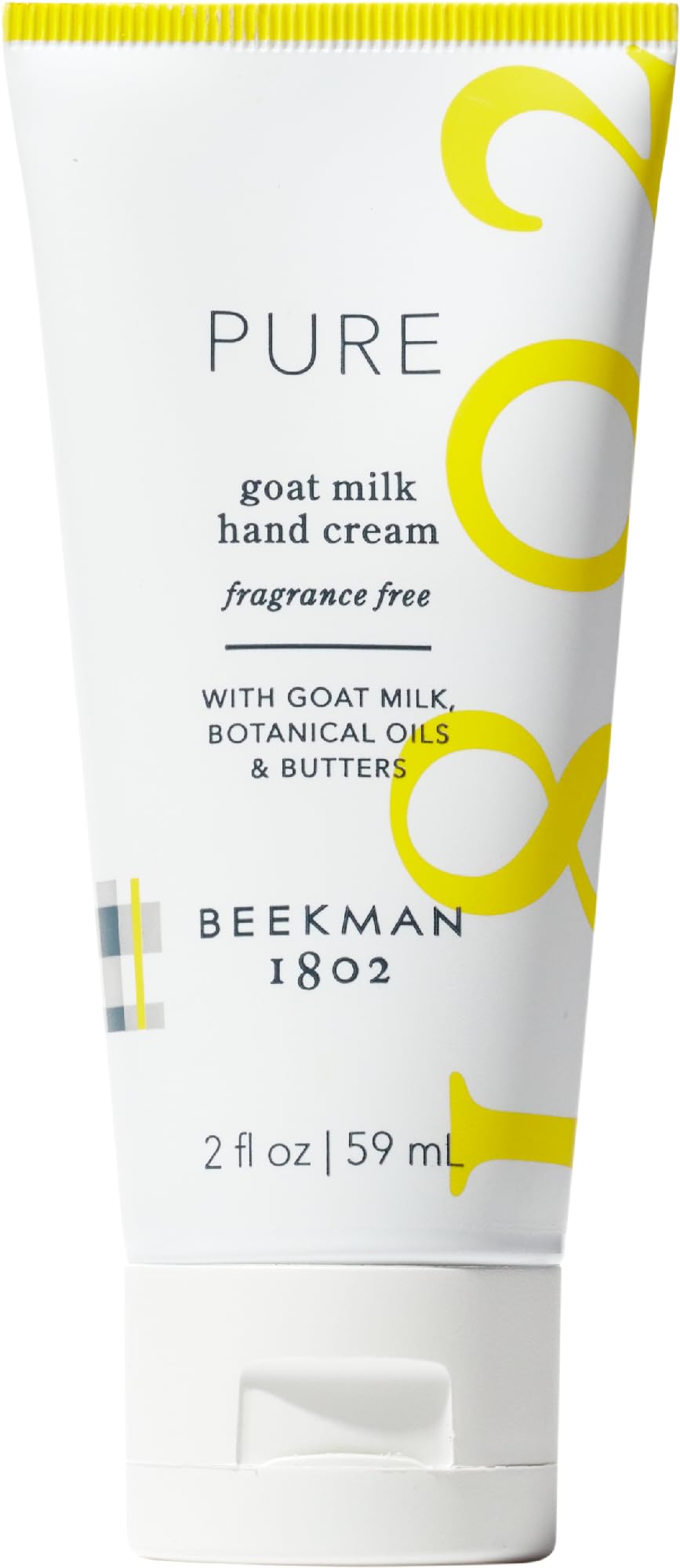Beekman 1802 Goat Milk Hand Cream – Pure – Fragrance Free – 2 oz – Moisturizing Hand Lotion for Dry Skin – Non-Greasy – Sensitive Skin Safe – Cruelty Free