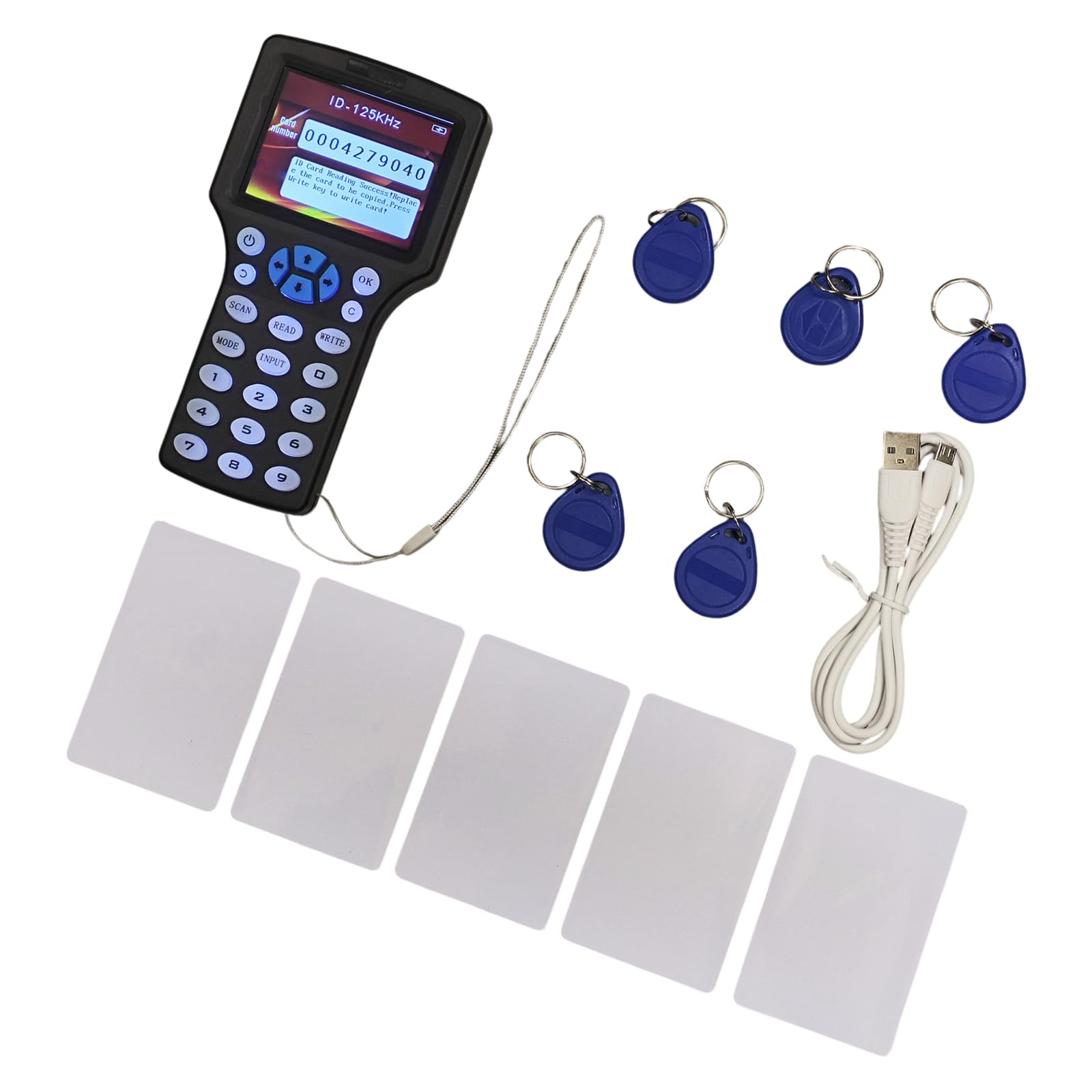 Smart Cloner con scansione automatica della frequenza per controllo accessi include tag portachiavi Scanner per schede avanzato con rilevamento automatico della frequenza
