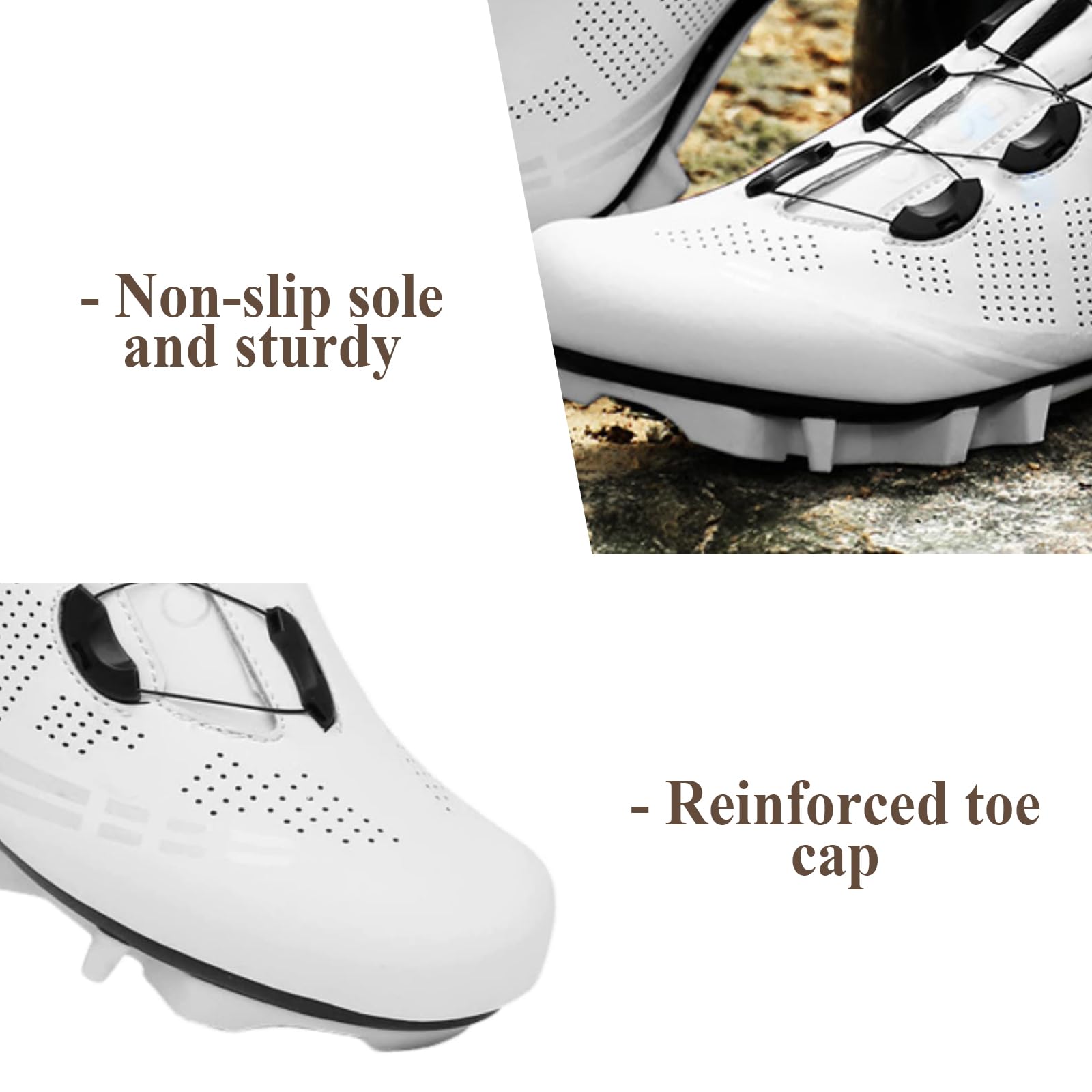 Surwin Chaussures Cyclisme VTT, Chaussure Velo SPD Respirant Antidérapant pour Homme Femme EU 37-47 Boucle Pivotante Sneakers Velo Compatible Pédales SPD avec Boulons & Cleats