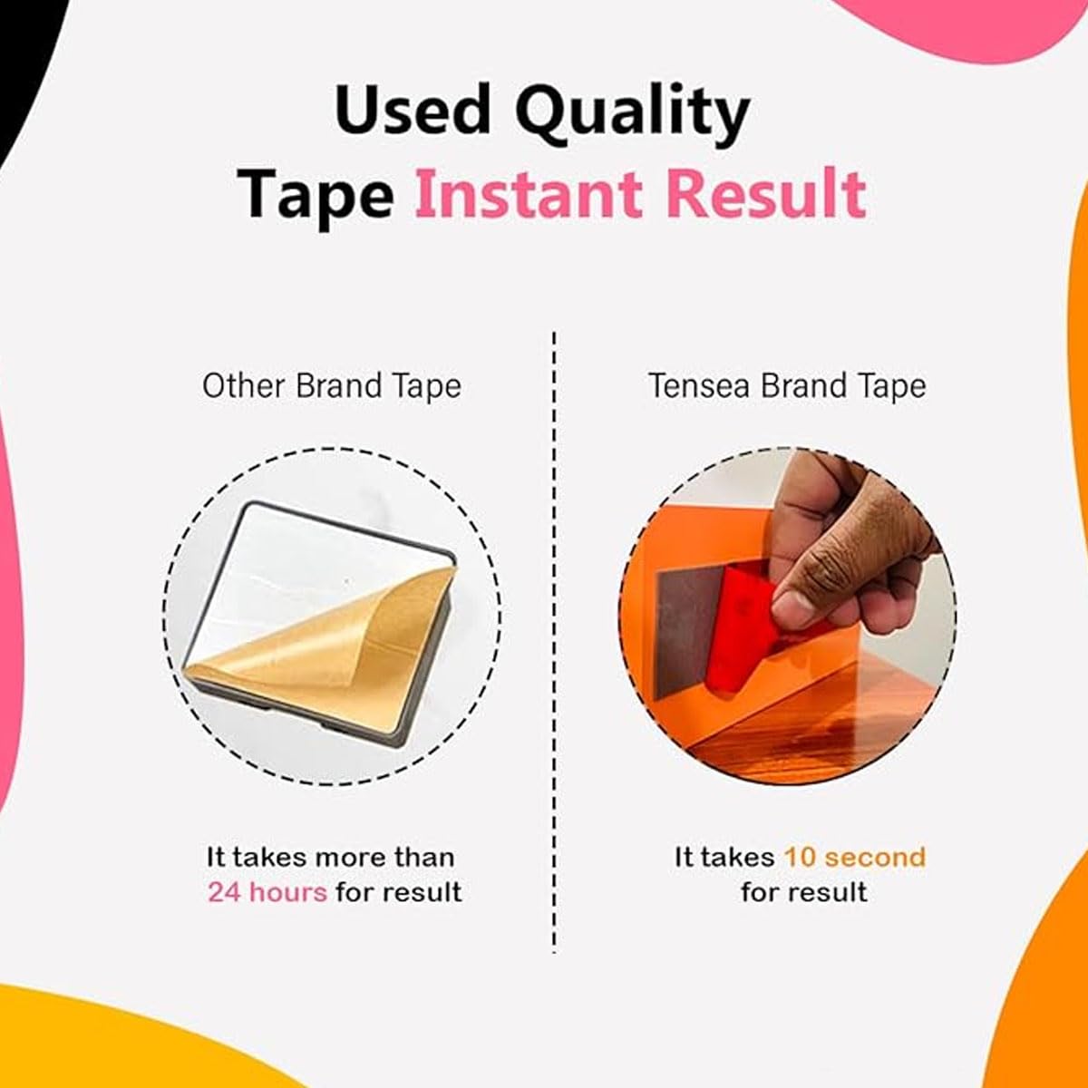 WALLVIEW TECH Wall Mount Mobile Holder | Plastic Storage Case for Ac/Tv Remotes | Multi-Purpose Wall Phone Stand for Charging | Remote Wall Organiser | Smart Stand Wall Gadget (Orange) 2