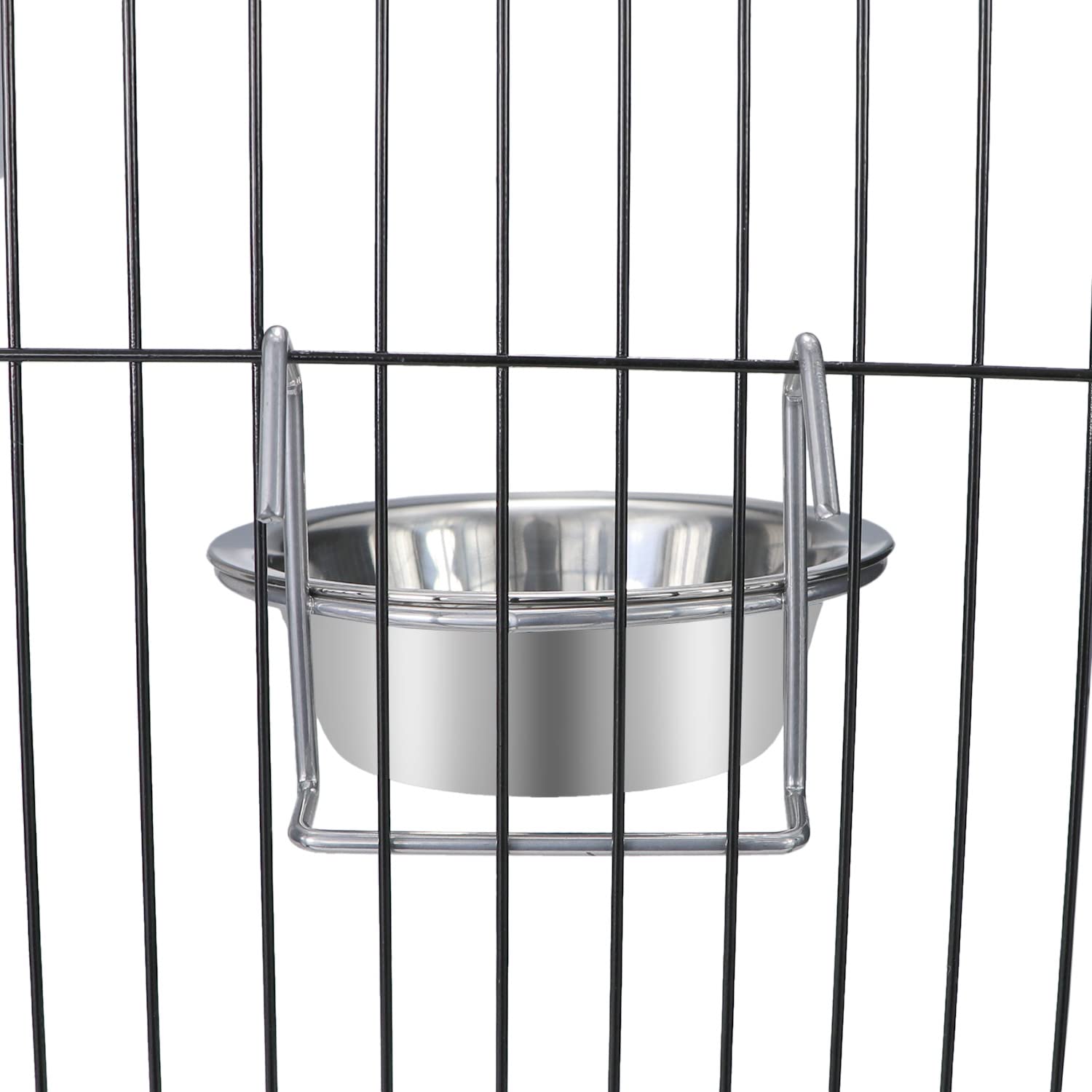 Wontee Pet Bowl Stainless Steel Hanging Food Water Bowls Bird Cage Feeder for Birds, Parrots, Small Sized Dogs and Cats (S) - image 4