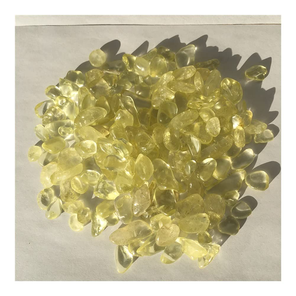Regalo curativo, Grava de Cristal Amarillo Natural, Grava de Cristal Amarillo, Acuario, jardín, Piedra de energía curativa, decoración for decoración de la habitación (Size : 500g)