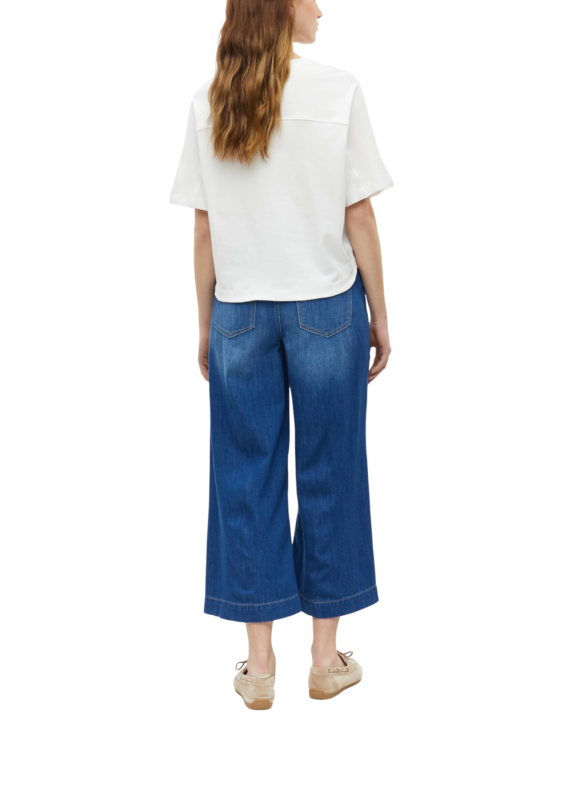 s.Oliver Damen Culotte-Jeans – High Rise, Wide Leg, 5-Pocket