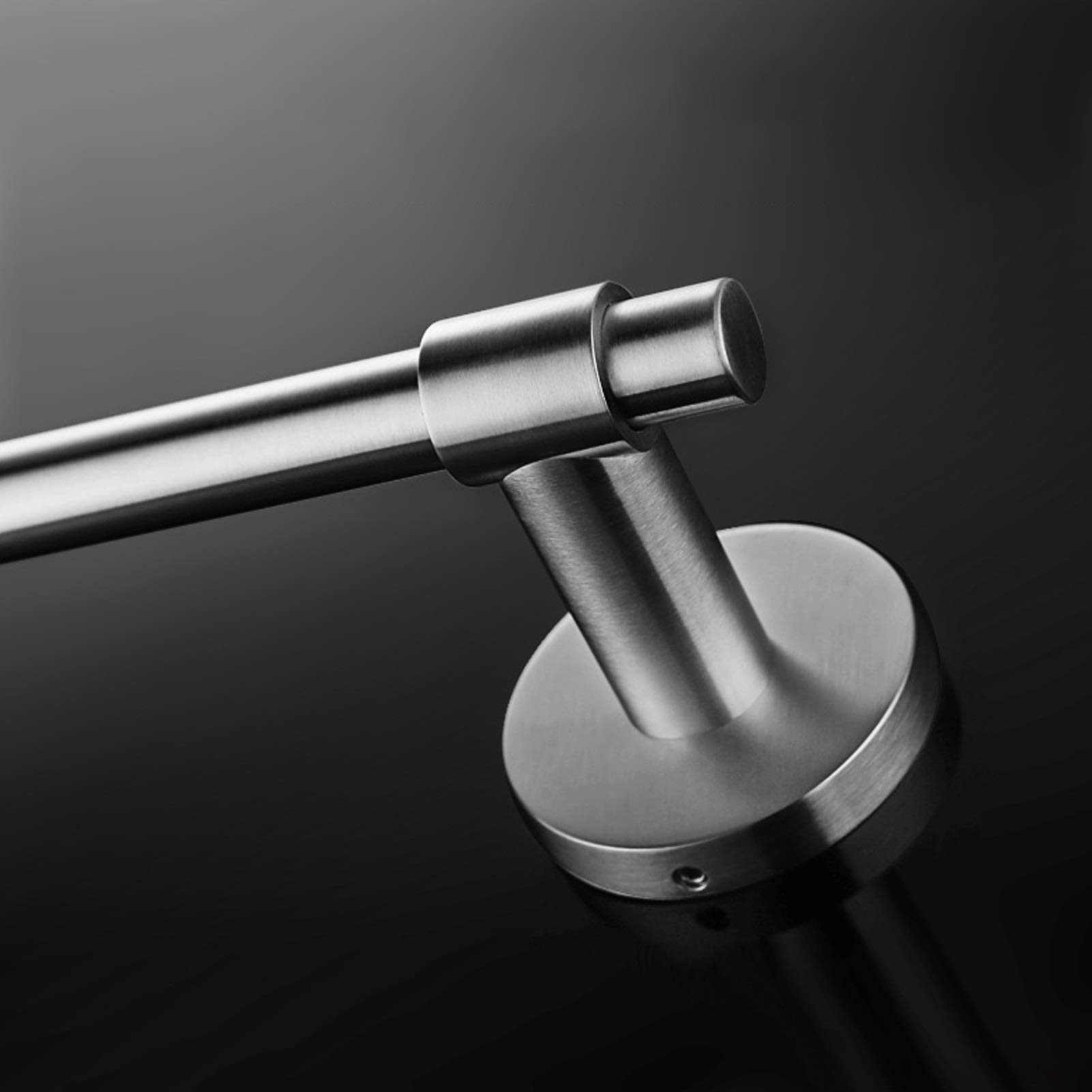 Portasciugamani da parete, 640 mm, in acciaio inox spazzolato, per bagno e cucina, design salvaspazio moderno accessorio per la casa