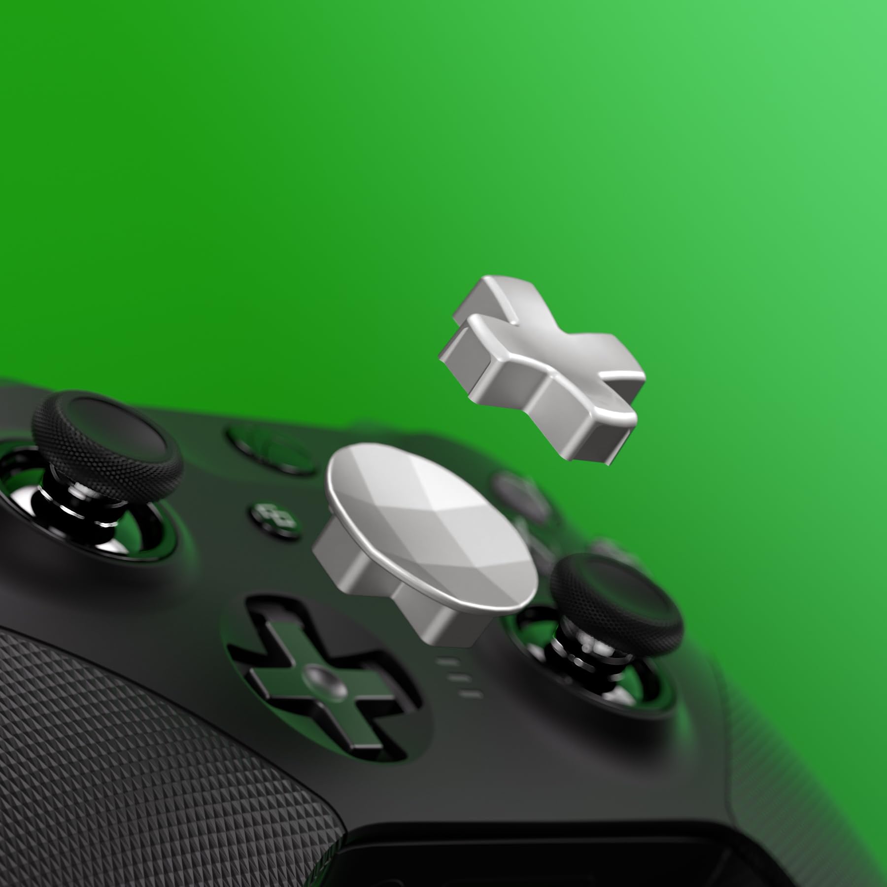 eXtremeRate Xbox Elite Series 2コントローラーに対応用13 in 1コンビメタルキット、金属製サムスティック6本&調整ツール&方向キー2個&背面パドル4個Xbox Elite Series 2コアコントローラー対応用【メタリック銀】 - 5