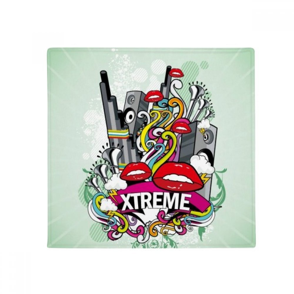 Tapis de salon graffiti antidérapant et lavable rond 60x60cm