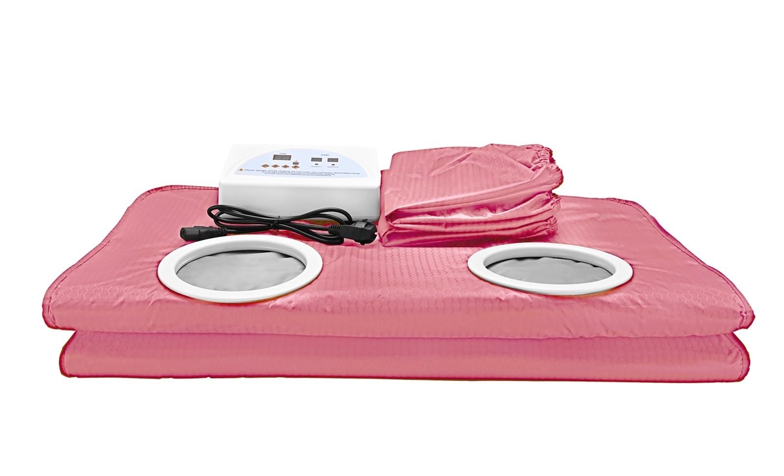 Manta De Sauna con Mangas, Modelador Corporal De Manta De Sauna Térmica Digital for Perder Peso Y Fitness (con 2 Mangas)(Pink)