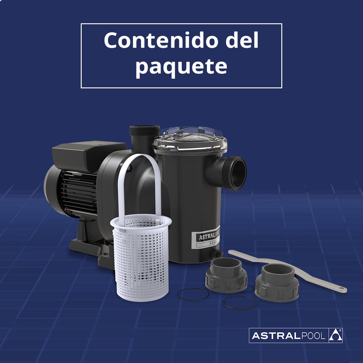 Astralpool BOMBA SENA 1 CV MONO, Plástico, negra.