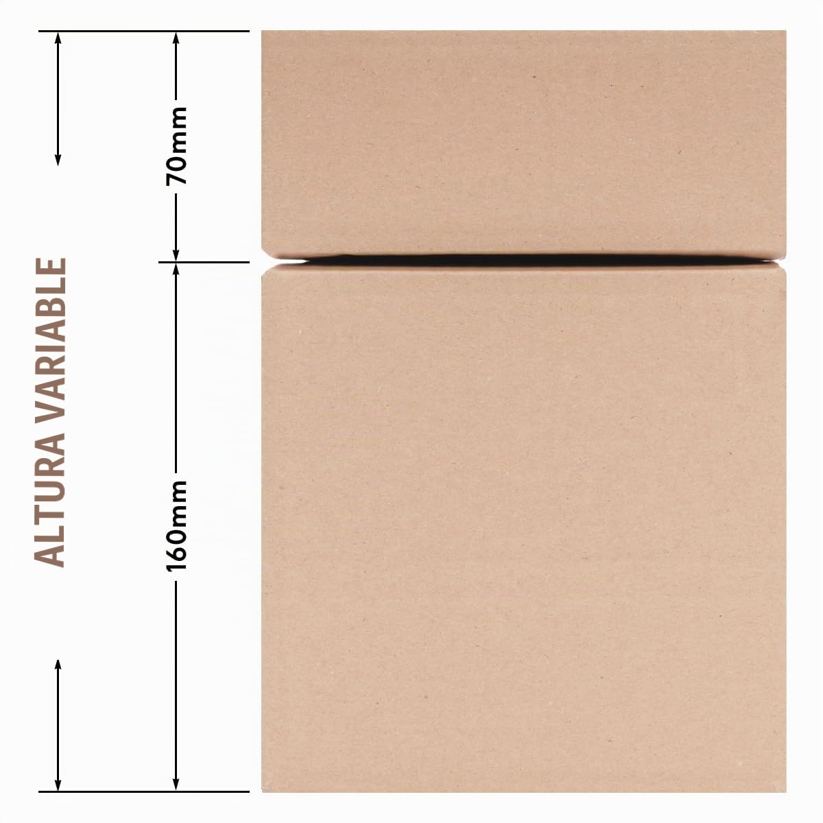 Verpacking 100 cajas plegables marrones, 150 x 150 x 150 mm, KK-06, 1-corrugado, cartón, cajas de envío robustas, hasta 20 kg, ideales para envíos pequeños y medianos