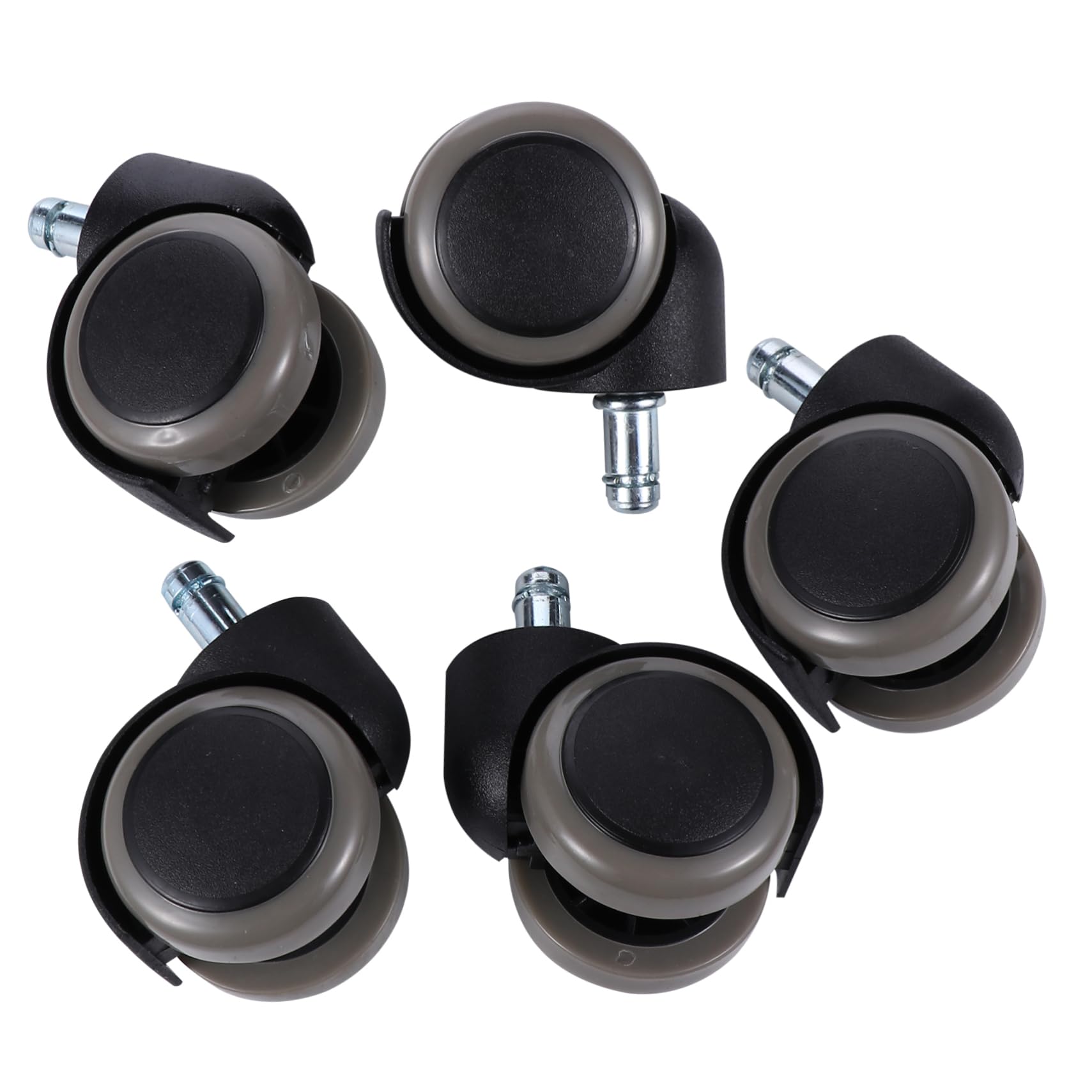 Gadpiparty 5Piezas Ruedas de Repuesto para Silla de Oficina Ruedas Giratorias Silenciosas de Nylon para Tipo de Compatible con Muebles y Sillas