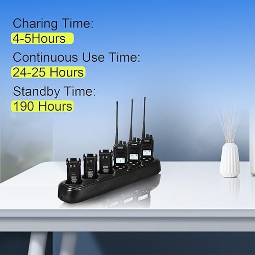 Miniatura 5 de SAMCOM Radios FPCN10A Walkie Talkies profesionales de negocios resistentes con batería de gran capacidad de 3000 mAh, radios de 2 vías con