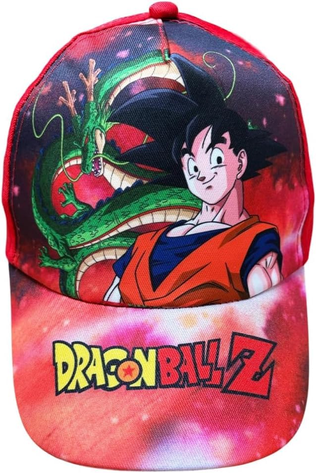 New Import Dragon Ball Z - Berretto Regolabile con Visiera Curva, per Bambini e Ragazzi, Motivo: Goku e Shenron