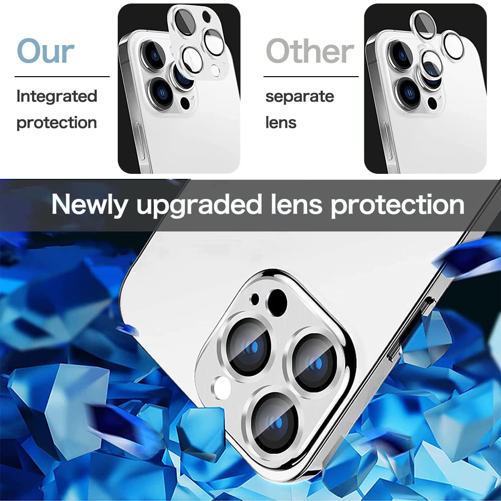 Pellicola Protezione Fotocamera IPhone 14 Pro/Pro Max - Vetro Temperato 9H, Antigraffio, Glitter Nero - Foto 10