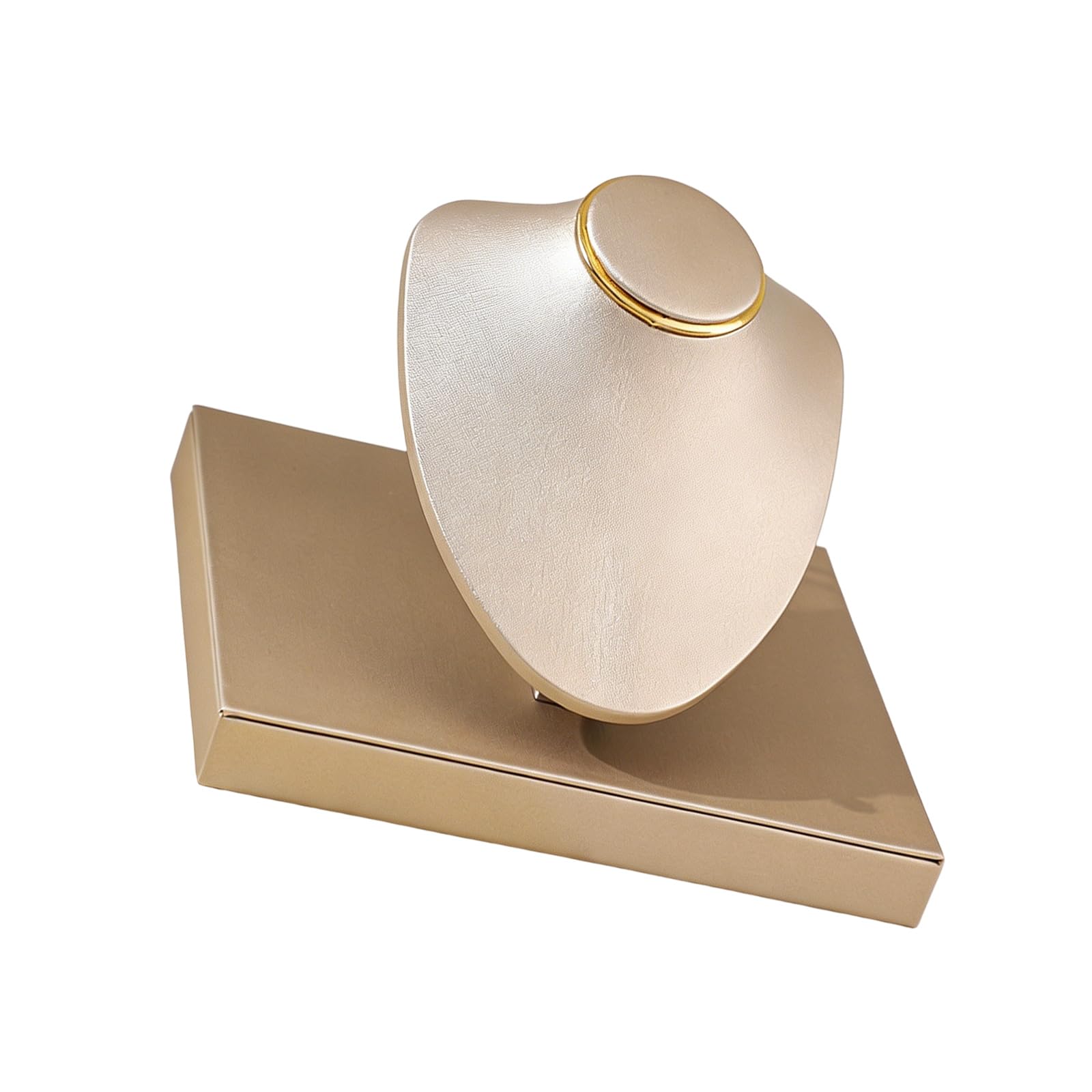 Pendant Display Stand with Leather Covered Bust Finish for Tabletop Jewelry Display, Retail Counter Use, and Photo Sets Pendant Holder Necklace Presentation Bust Form Countertop Retail Photo Table