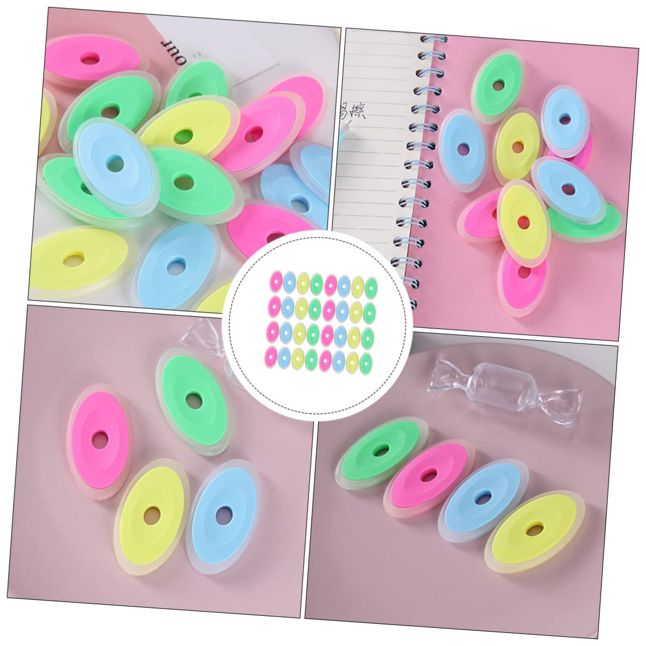 SHINEOFI 2 Sätze Gelstift Radiergummi Radiergummis Büro-silikon-radierer Schulbürobedarf Büro Radiergummi Zubehör Löschbare Silikon-radierer Kieselgel 50 Stück * 2